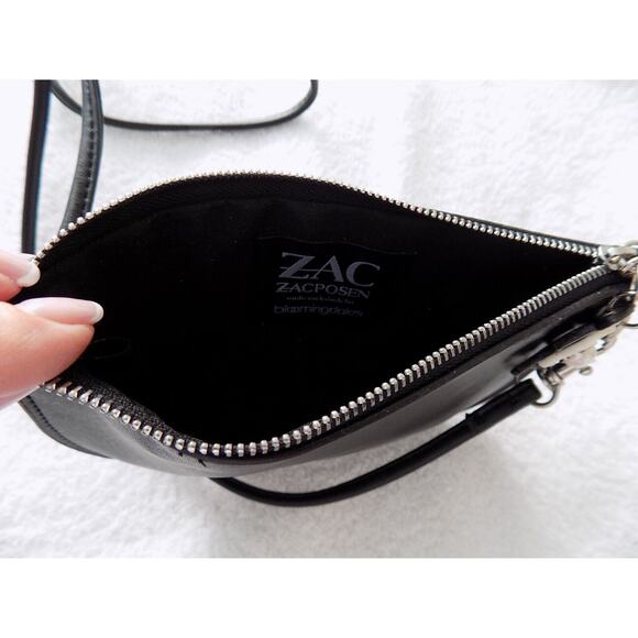 Zac Posen crossbody bag black leather purse NWOT - Picture 8 of 8